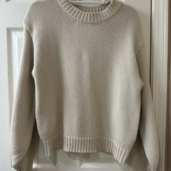 Princess Polly Balloon Sleeve Cream Sweater - Picture 2 of 4